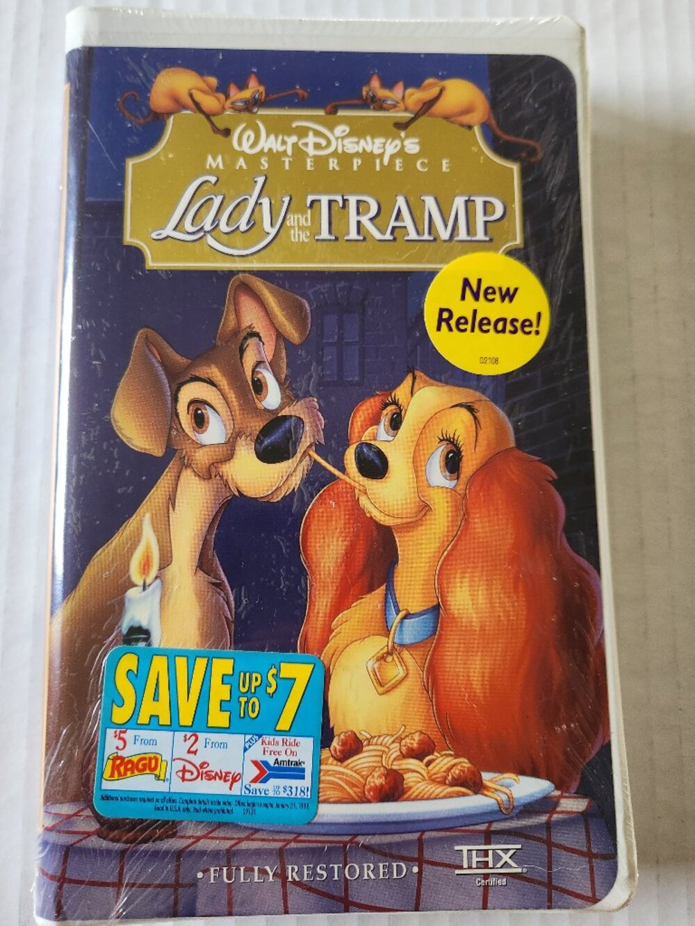 Walt Disney's Lady and the Tramp VHS Masterpiece Collection Sealed New Vintage